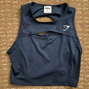 Gymshark Dark Blue Cutout Activewear Top